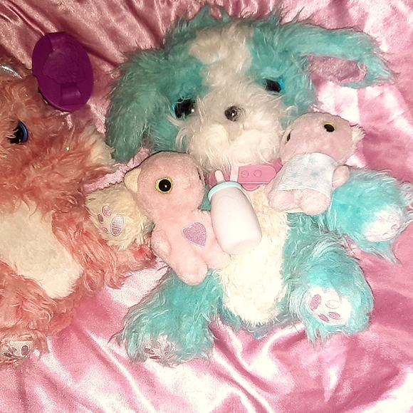 Scruff a Luvs Moose 2017 Blue PUPPY Dog + Pink Kitty Cat Stuffed Animal Plush - Picture 4 of 7